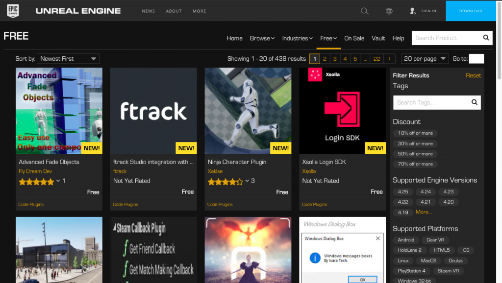 Unreal Engine store